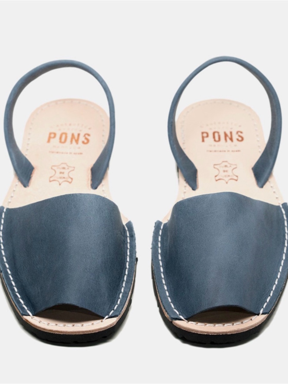 PONS Classic Pons Avarcas in French Blue Slingback Sandals new without tags 8